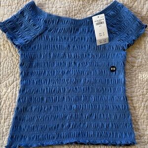 Abercrombie Kids Blue Smocked Top